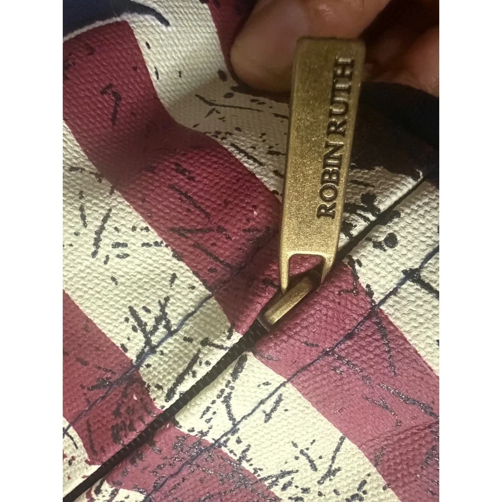 Robin Ruth Washington DC USA Messenger Bag American Flag Canvas Crossbody NEW